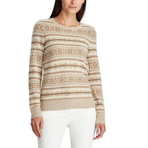 NWT Lauren Ralph Lauren Fair Isle Crewneck Sweater